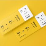 Event Ticket Mockup in 2 Showcases