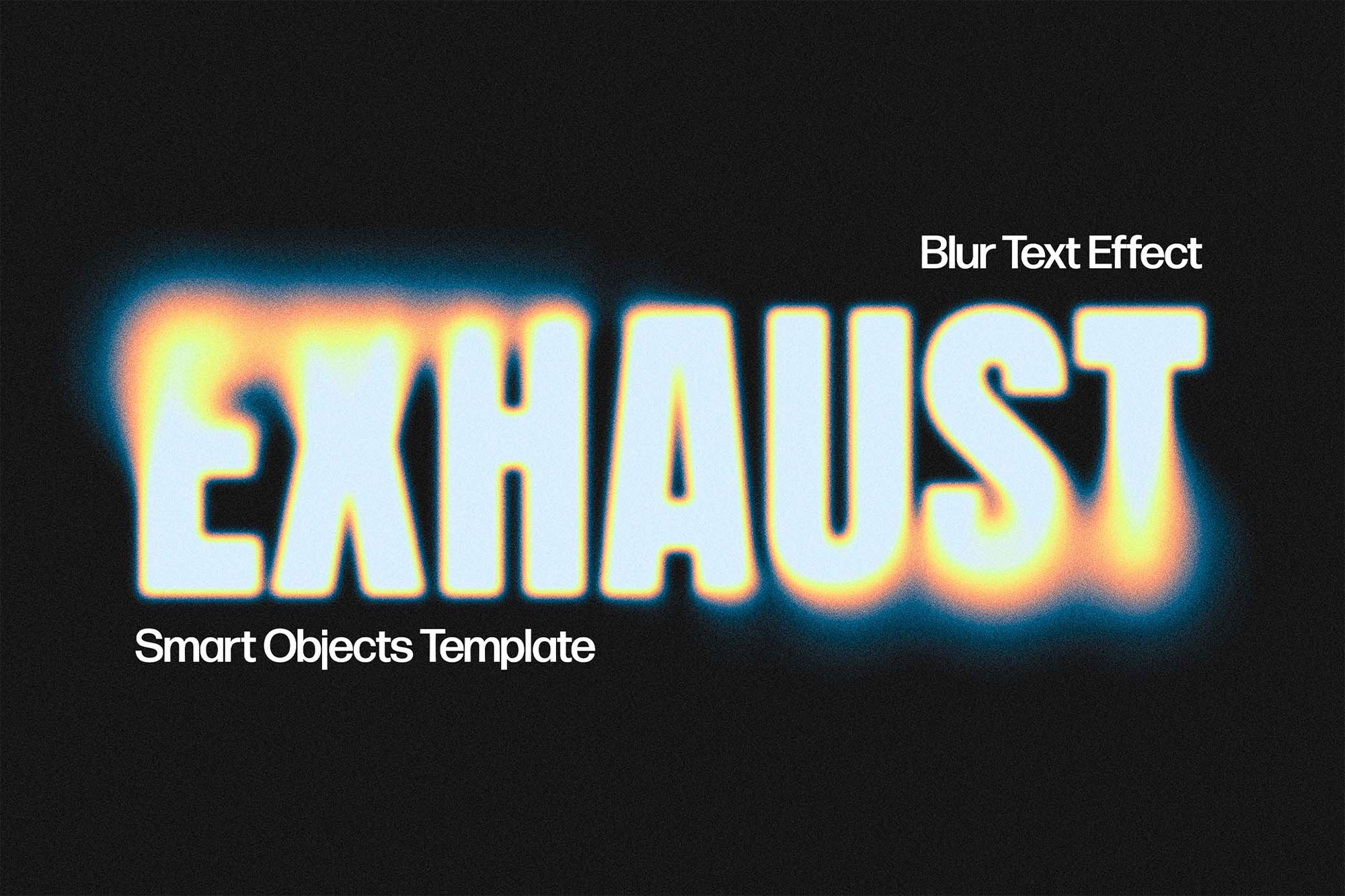 Free Exhaust Blur Text Effect PSD Template