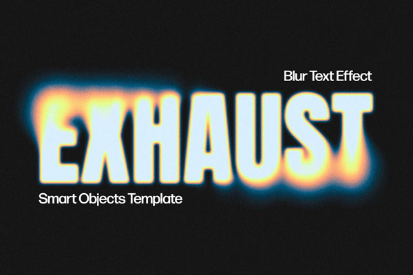 Exhaust Blur Text Effect