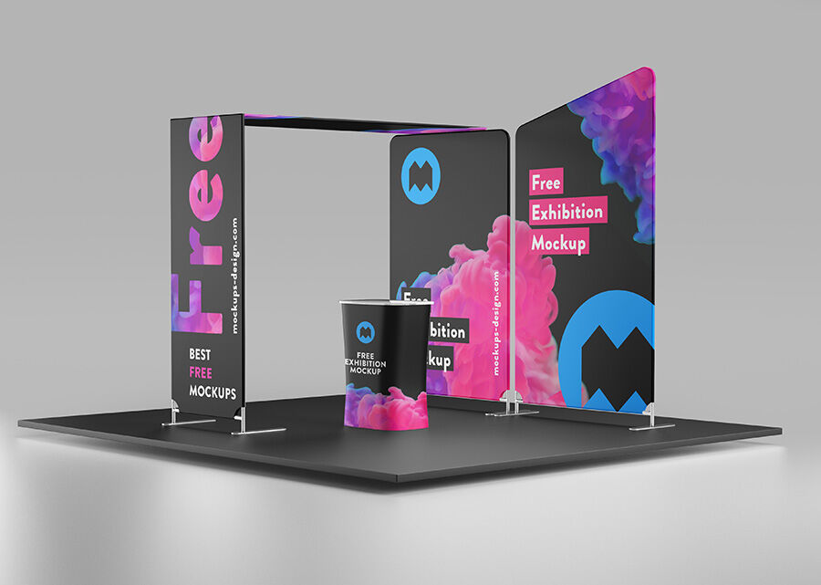 3 Exhibition Mockup in Varied Visions