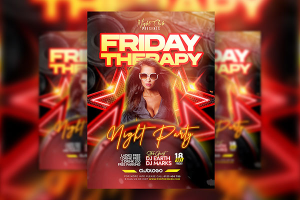 Eye-catching Music Therapy Night Event Flyer Template