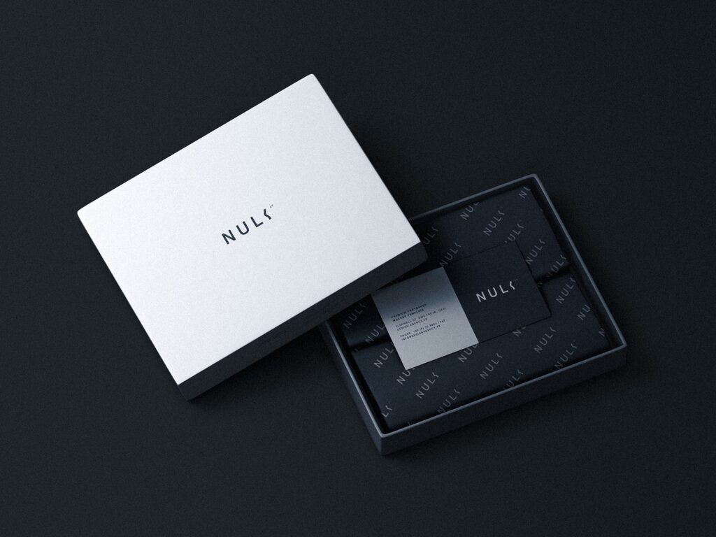 Fabric in a Cardboard Box Packaging Mockup