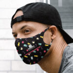 Face Mask Mockup Featuring a Man Wearing it in Half-Side View