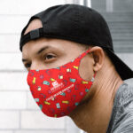 Face Mask Mockup Featuring a Man Wearing it in Half-Side View