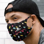 Face Mask Mockup Featuring a Man Wearing it in Half-Side View