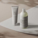 Facing Scene of Cosmetic Tube Mockup with Shadows