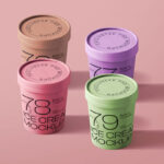 Facing Scene of Ice Cream Cup Mockup