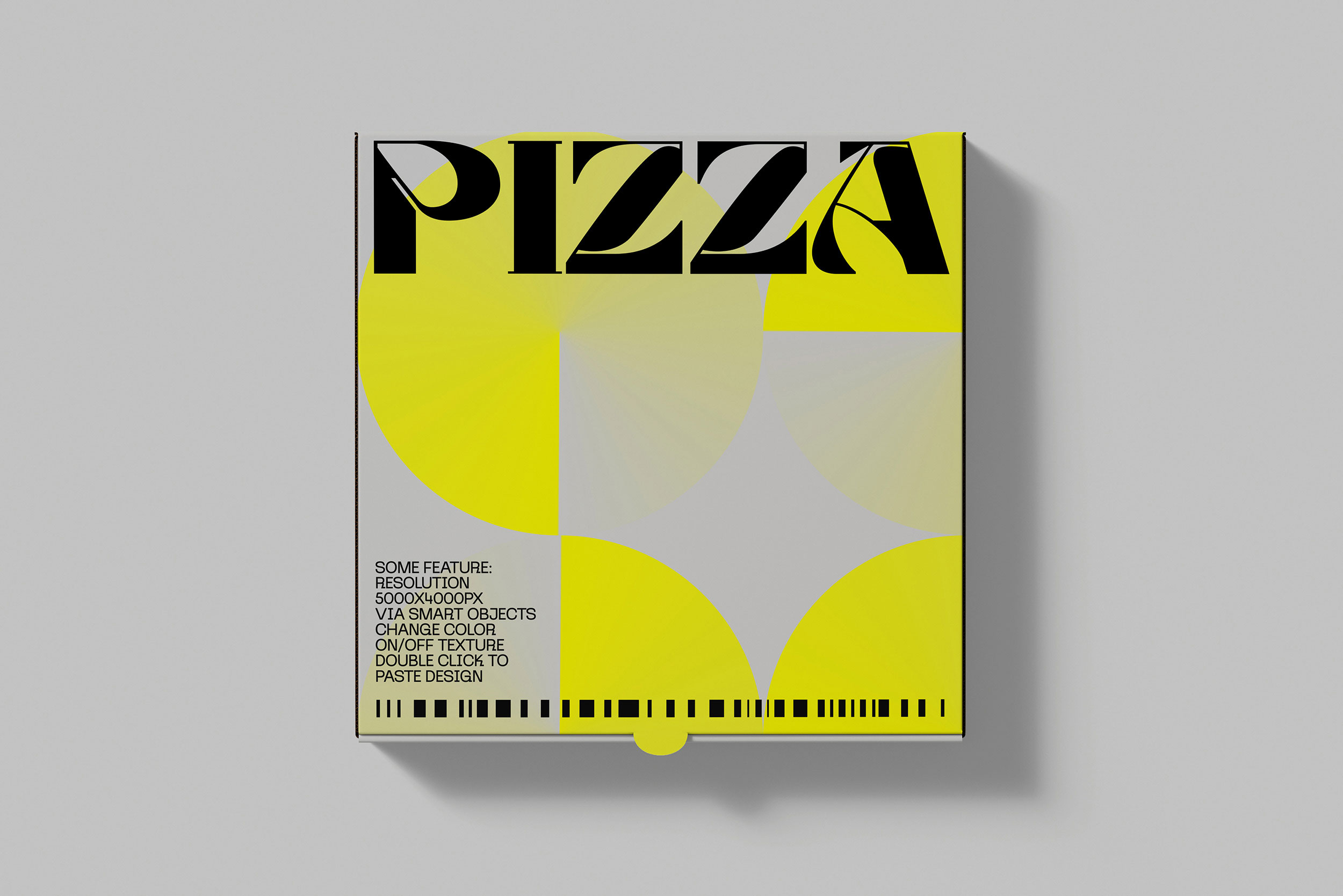 Free Facing Scene of Pizza Box Mockup PSD Template