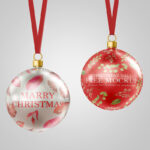 Facing Shot of Christmas Ball Mockup