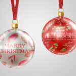 Facing Shot of Christmas Ball Mockup