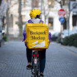 Facing Shot of Delivery Backpack Mockup
