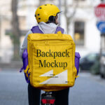 Facing Shot of Delivery Backpack Mockup