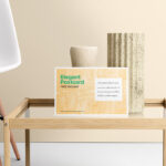 Facing Shot of Elegant Postcard Mockup