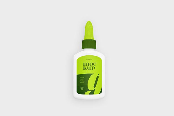 Facing Shot of Glue Bottle Mockup