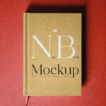 Facing Shot of Hard Cover Notebook Mockup
