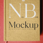 Facing Shot of Hard Cover Notebook Mockup