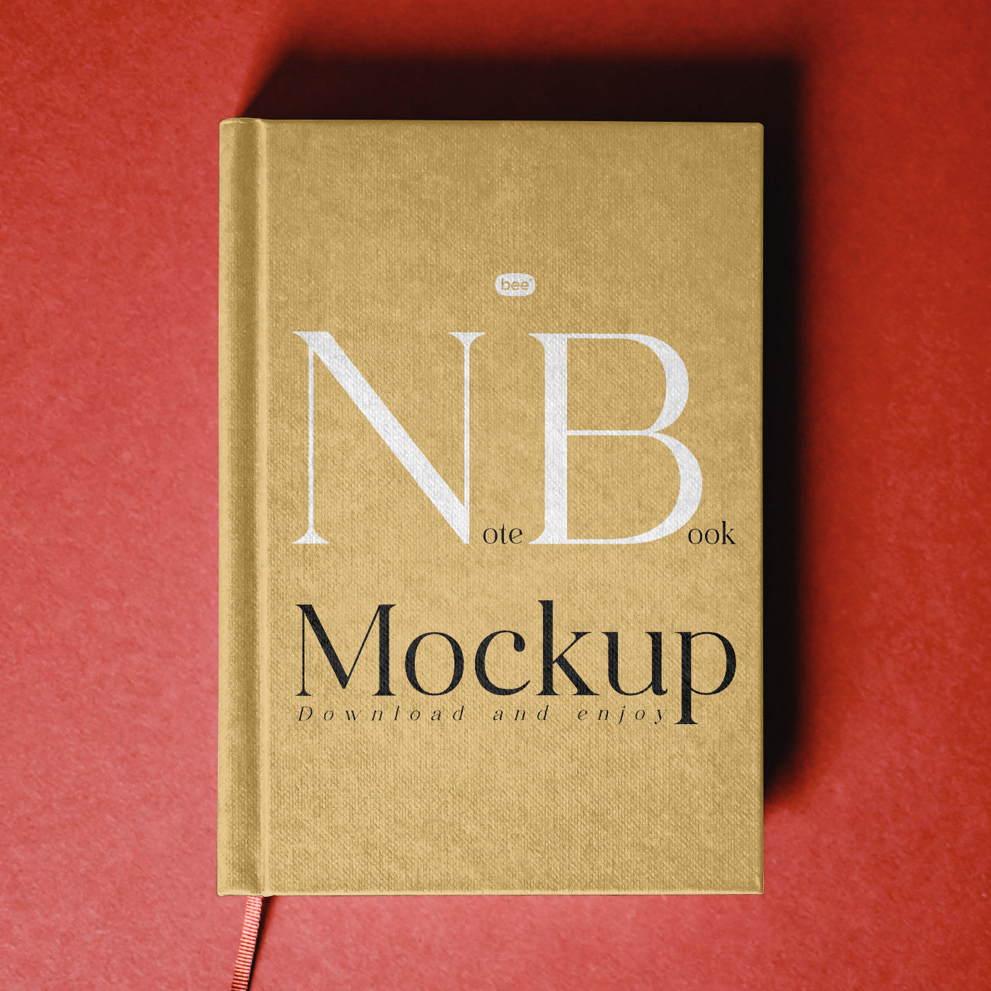 Facing Shot of Hard Cover Notebook Mockup FREE PSD