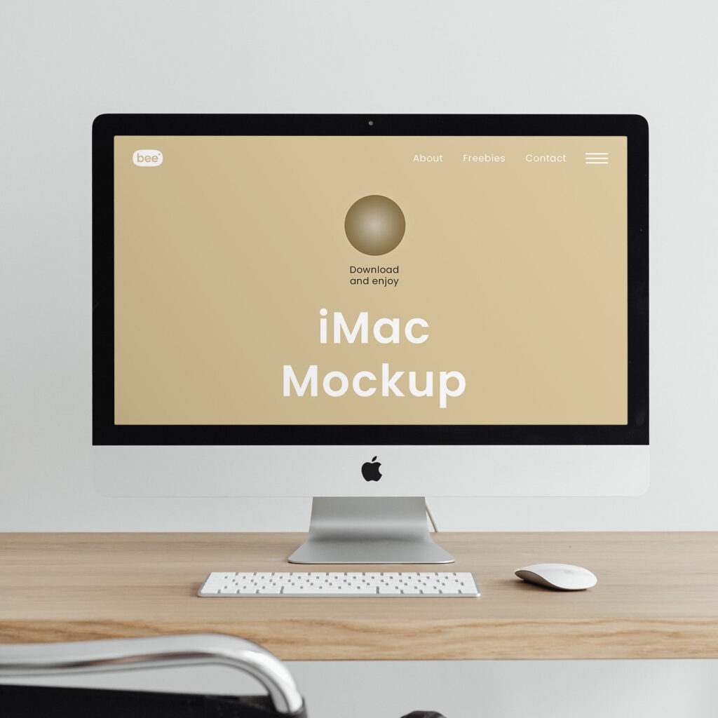 Facing Shot of iMac Mockup