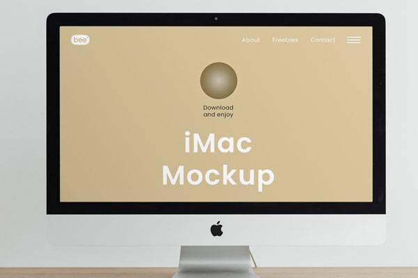 Facing Shot of iMac Mockup