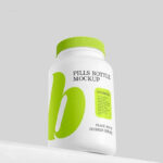 Facing Shot of Matte Pills Bottle Mockup