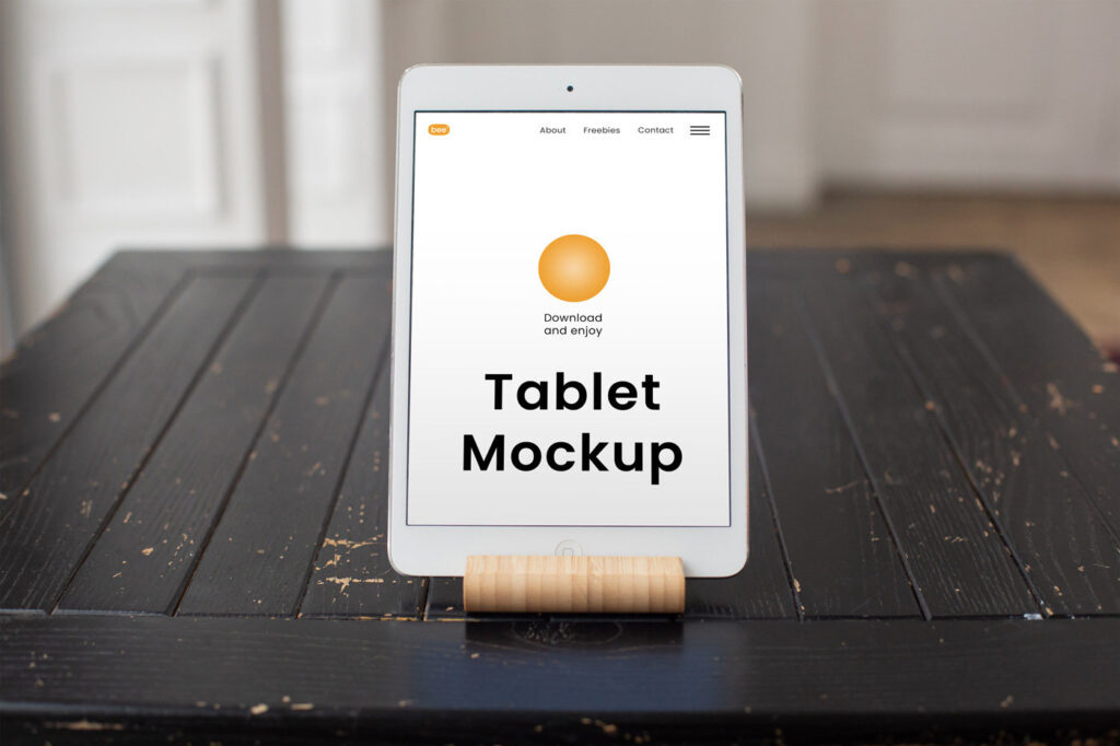 Facing Shot of Tablet Screen Mockup