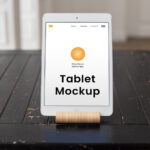 Facing Shot of Tablet Screen Mockup
