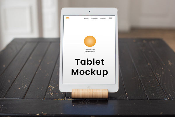 Facing Shot of Tablet Screen Mockup
