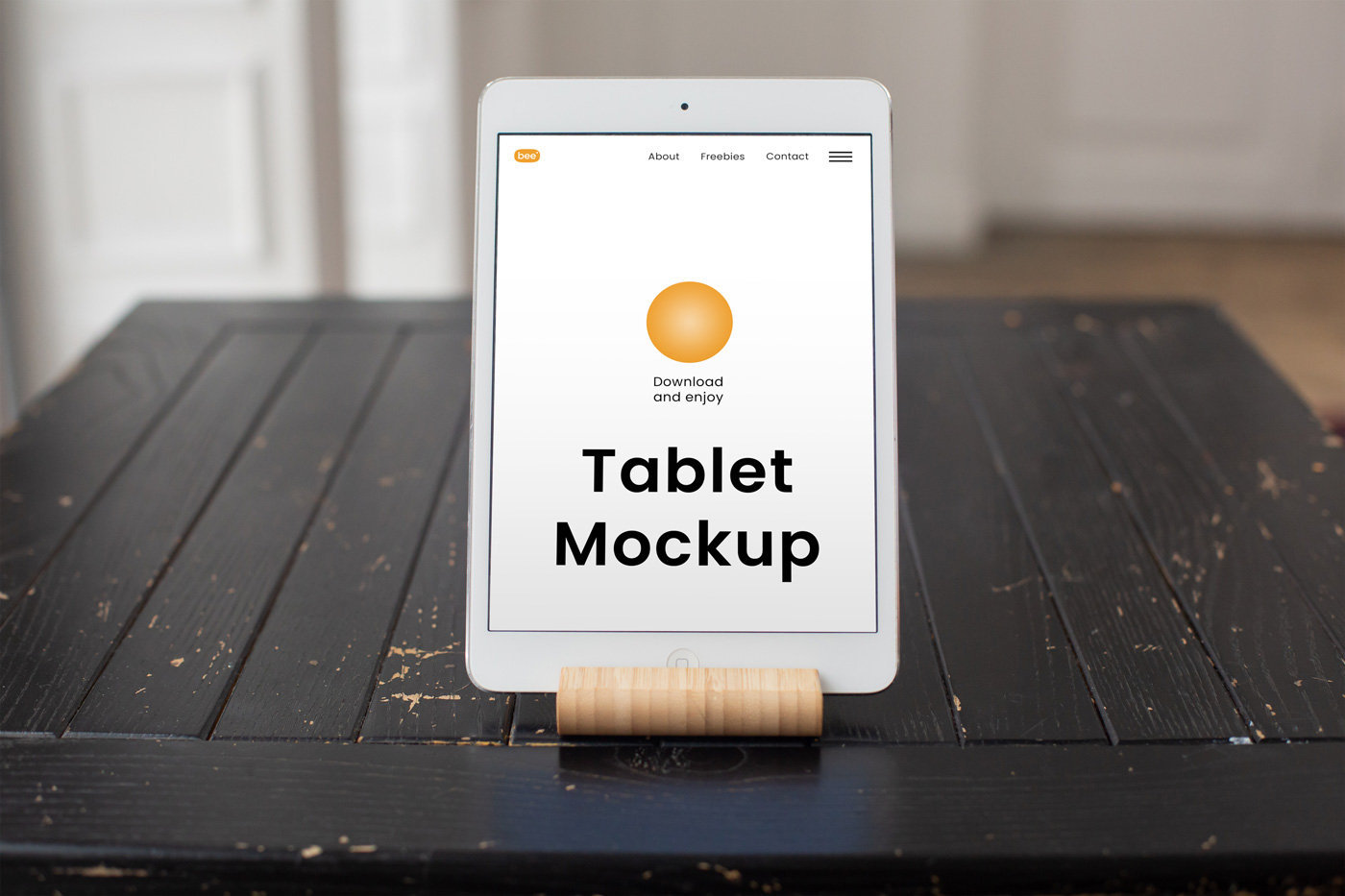 Facing Shot of Tablet Screen Mockup FREE PSD