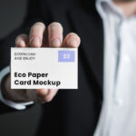 Facing Show of Business Card Mockup in Hand