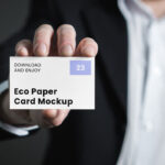 Facing Show of Business Card Mockup in Hand
