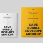 Facing Showcase of Big Bubble Envelopes Mockup