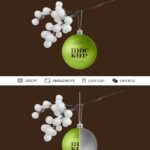 Facing Showcase of Christmas Ball Mockup Hanging on Twig