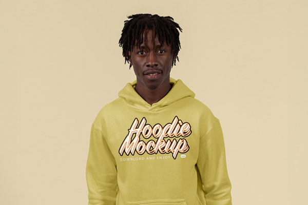 Facing Showcase of Hoodie Mockup with Sweatpants