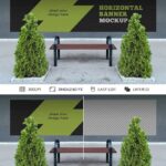 Facing Showcase of Horizontal Banner Mockup