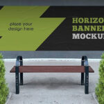 Facing Showcase of Horizontal Banner Mockup