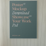 Facing Showcase of Interior Poster Mockup