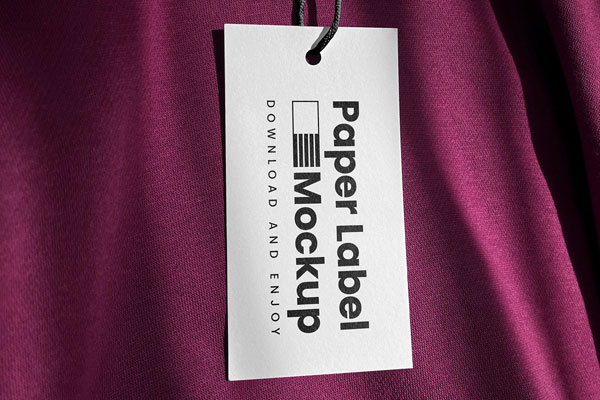 Facing Showcase of Label Mockup on a Hoodie
