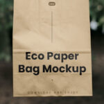 Facing Showcase of Paper Bag Mockup in Hand