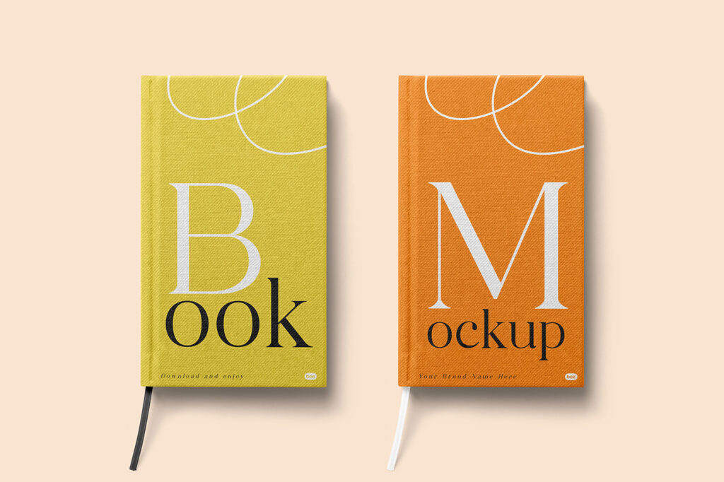 Facing Sight of 2 Lying Notebooks Mockup