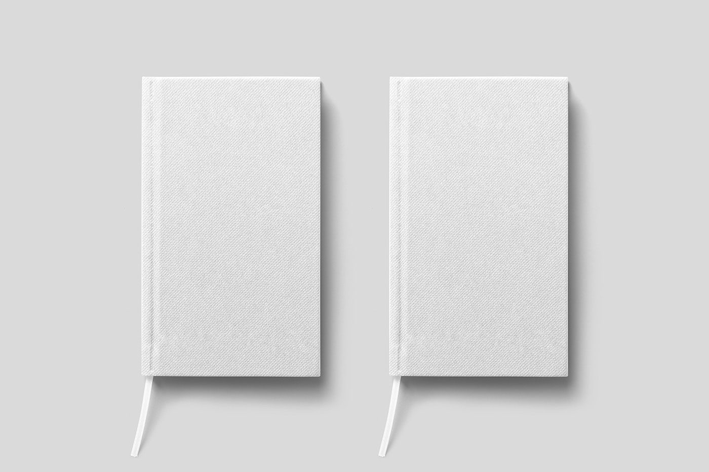 Free Facing Sight of 2 Lying Notebooks Mockup PSD Template