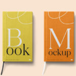 Facing Sight of 2 Lying Notebooks Mockup