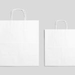 Facing Sight of 2 Paper Bag Mockup