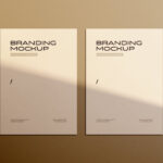 Facing Sight of Branding Letterhead Mockup