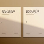 Facing Sight of Branding Letterhead Mockup