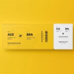 Facing Sight of Event Ticket Mockup