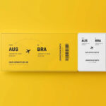 Facing Sight of Event Ticket Mockup