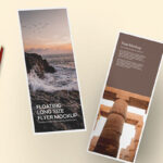 Facing Sight of Floating Long Size Flyer Mockup