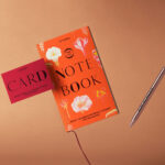 Facing Sight of Floating Notebook Mockup with Pen