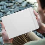 Facing Sight of Horizontal Notebook Cover Mockup