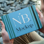Facing Sight of Horizontal Notebook Cover Mockup